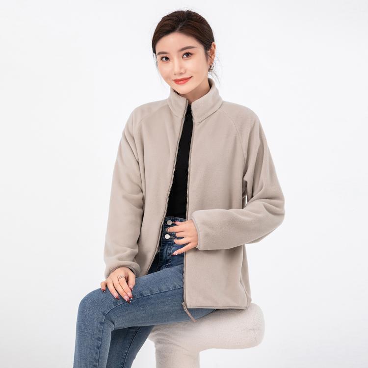 雪中飞 女式摇粒绒外套秋冬休闲款简约都市年轻百搭立领微弹短款外套女