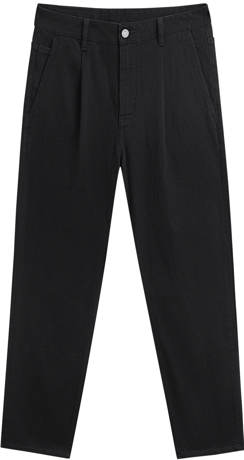 GXG 春季GXG热销黑色斜纹肌理面料牛仔裤男士通勤百搭长裤