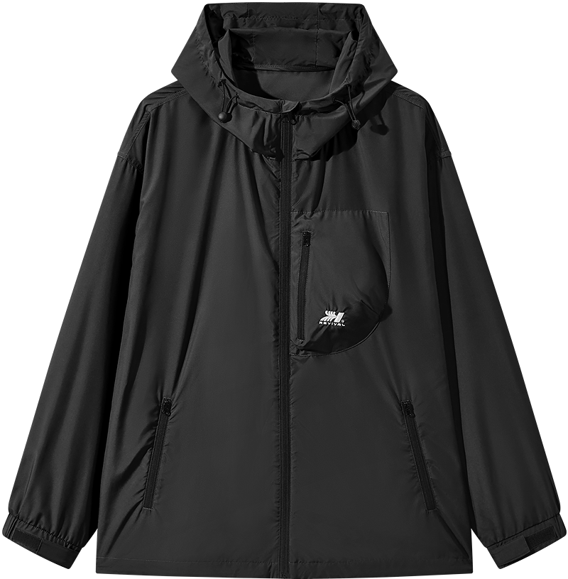 GXG 【防晒凉感】25夏GXG口袋设计防晒服简约连帽夹克外套男