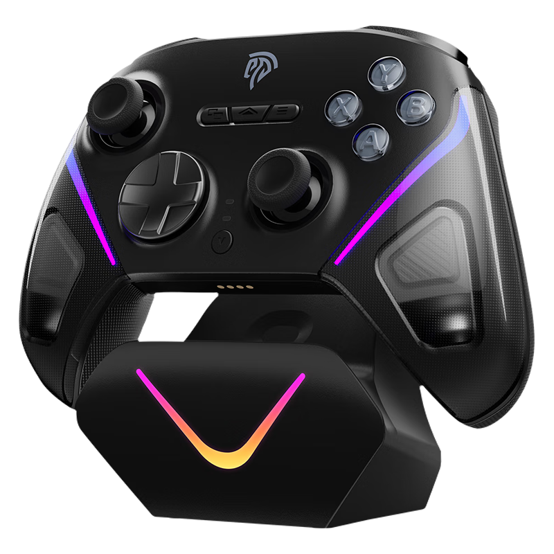 易速马EasySMX流星D10无线游戏手柄外设TMR摇杆双切扳机Switch2蓝牙PC安卓苹果手机电脑Steam明末渊虚之羽雾隐黑 流星D10【带智能启停底座黑色】