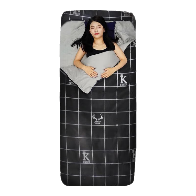 探险者（TAN XIAN ZHE） 睡袋成人冬季户外加厚防寒可拼接睡袋帐篷露营午休被子两用款 印花睡袋1.6KG