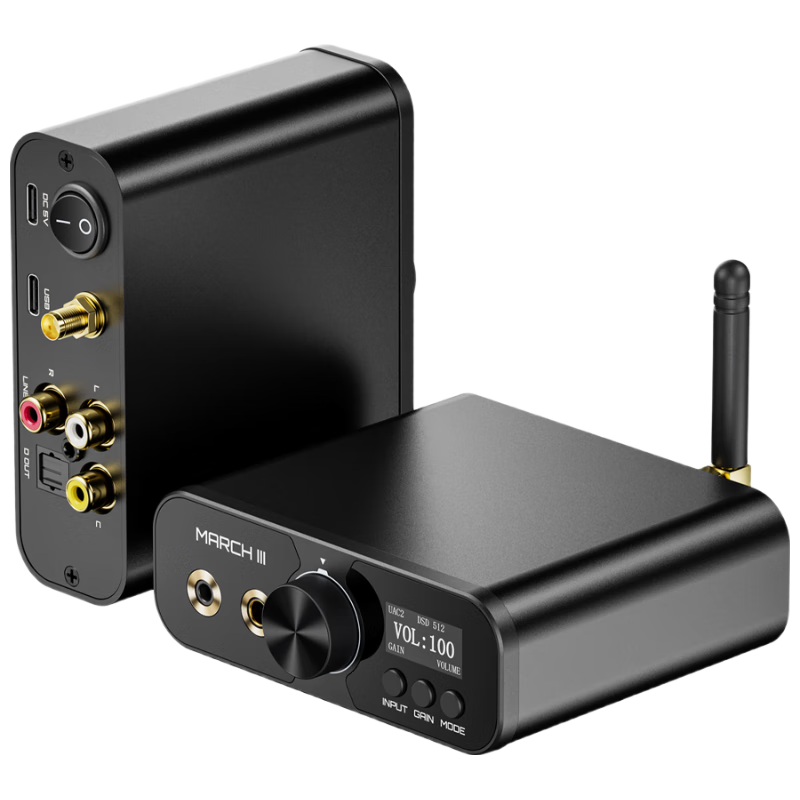 节奏坦克（TempoTec）进行曲M3 加强版 电脑usb声卡/蓝牙&有线解码耳放一体机 DSD/LDAC 4.4/3.5mm/RCA/光纤同轴输出