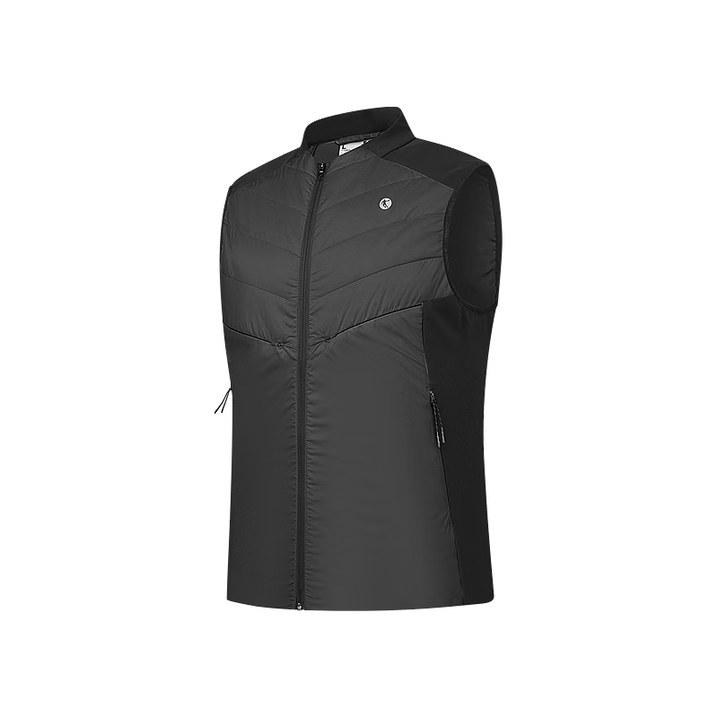 乔丹飞影金标p棉服背心男马甲冬季保暖外套运动跑步轻型背心棉衣 黑色 L P棉60g\㎡ L P棉60g㎡