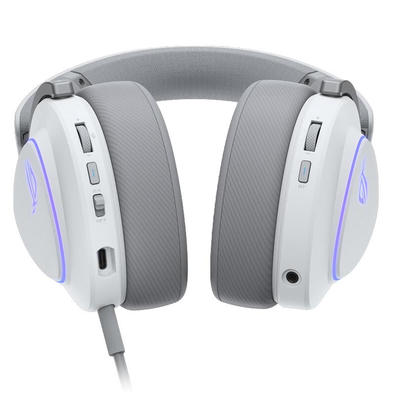 ROG棱镜2 有线/无线头戴式耳机 带麦克风 电脑游戏电竞 棱镜S幻 AI降噪麦克风 棱镜精英版 标准版 RGB 棱镜2 月耀白