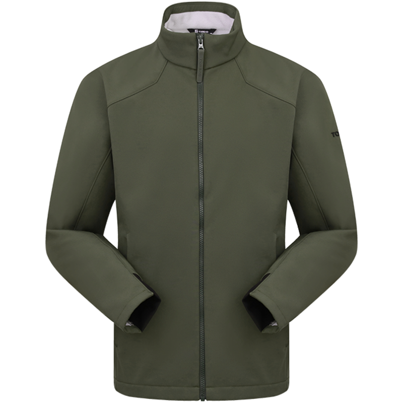 探路者 户外立领软壳外套男式秋冬轻盈舒适复合运动外套