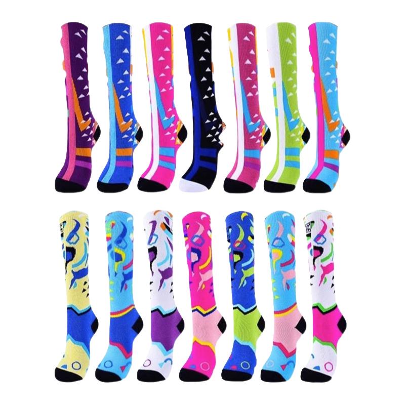 儿童滑雪袜加厚保暖吸湿速干羊毛袜雪地防寒高筒袜雪袜女长筒袜男