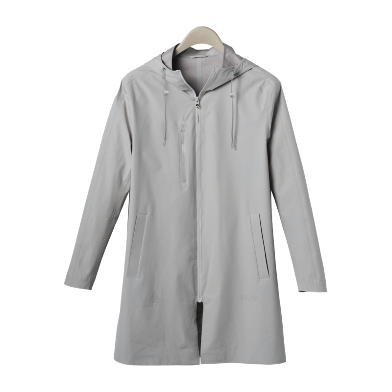 威可多（VICUTU）男士春秋款百搭风衣抽绳连帽商务休闲男装时尚外套 浅灰