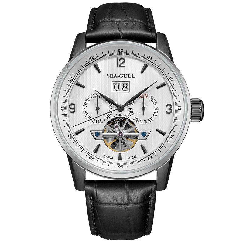 SEA-GULL 海鸥 巨匠系列 44毫米自动上链腕表 219.328 白盘银圈款