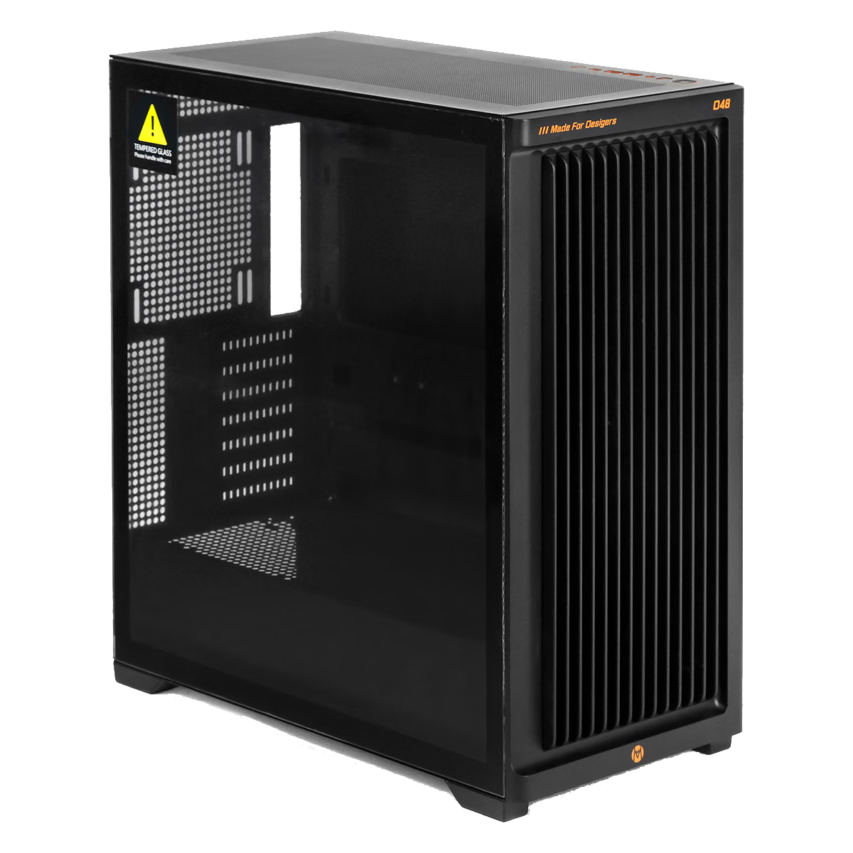 方糖机械大师 设计师系列 D36 (背插支持) ATX/EATX  可兼容185mm塔式风冷/360水冷  桌面电脑机箱 黑色