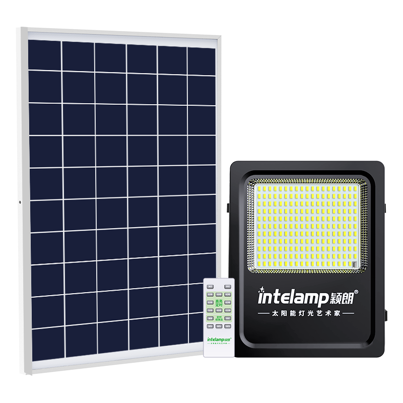 颖朗 太阳能投光灯户外防水照明led露营庭院室外新农村超亮家用路灯