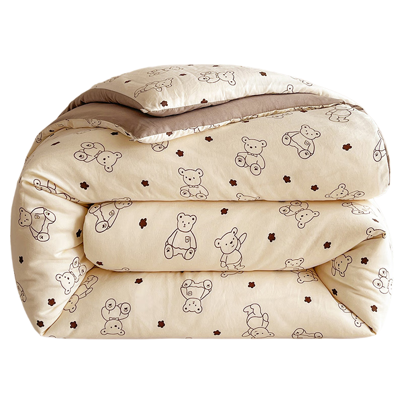 艾薇 A类单人被芯纤维被子春秋被子冬被棉被4斤cm【熊博士】