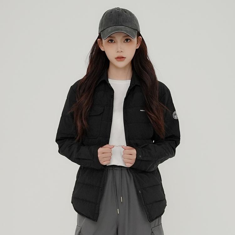 波司登 【好物】秋季男女同款轻薄衬衫领复古时尚休闲羽绒服外套