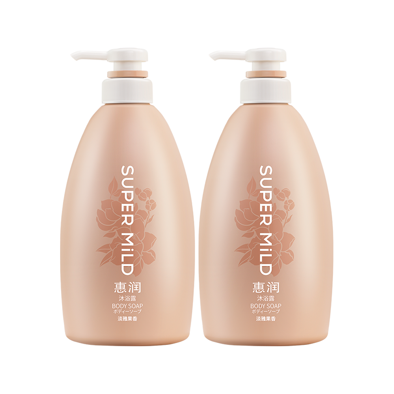  SUPER MILD/惠润 水嫩润泽保湿 沐浴露套装  淡雅果味 590ml*2