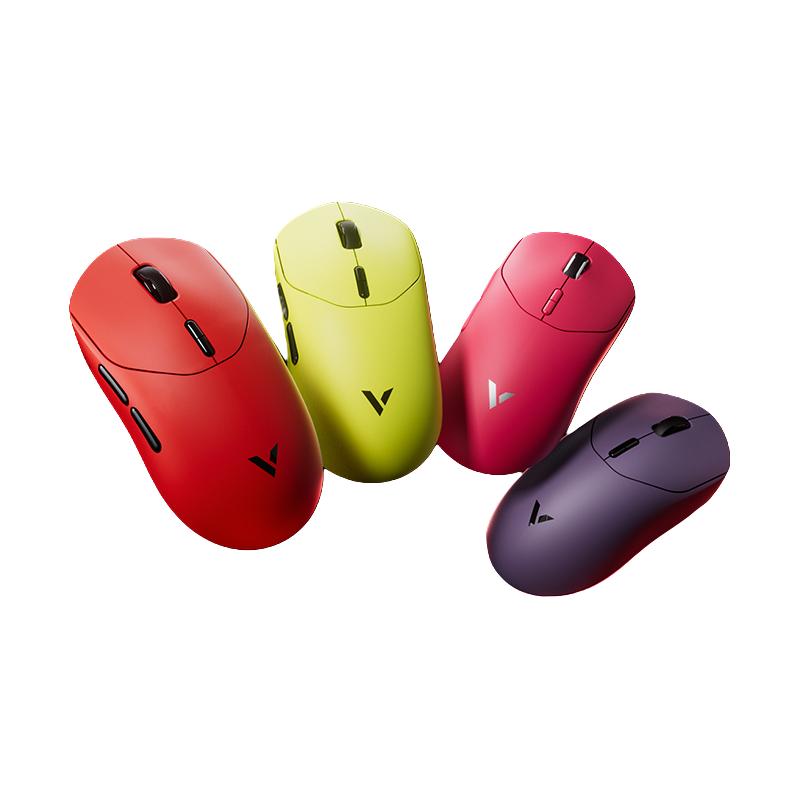雷柏（Rapoo）VT2二代双8K轻量化无线游戏鼠标 原相3950/3398引擎 电竞办公人体工学设计 500小时续航 VT2MAX炽光黄【原相3950】