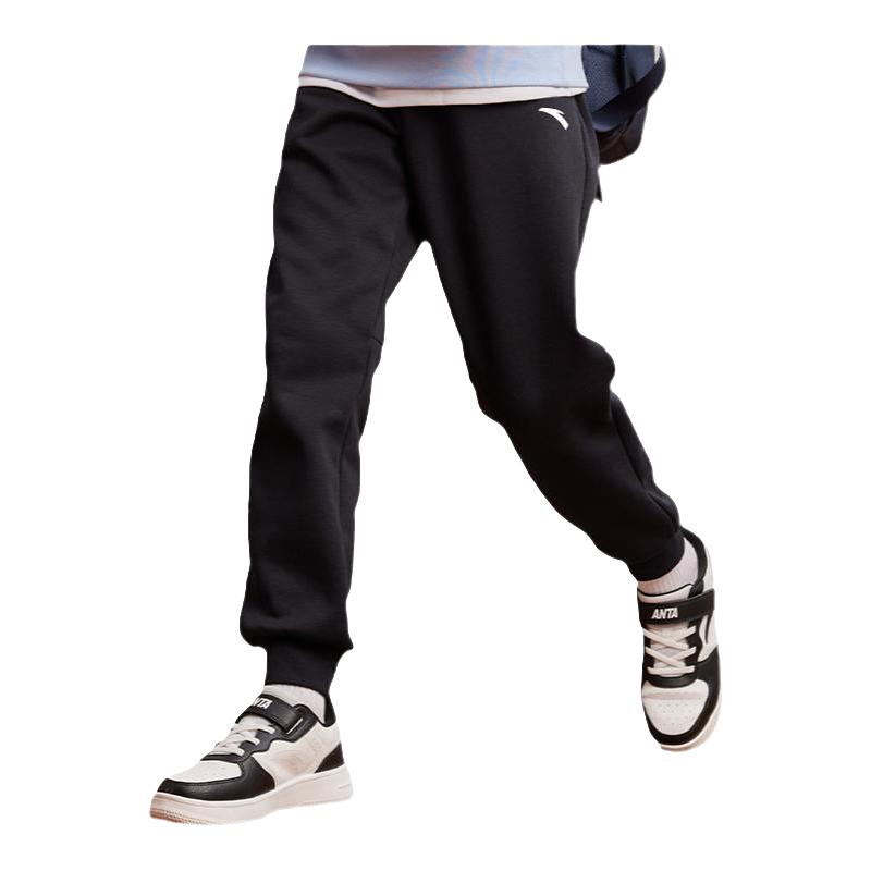 安踏童装男童加绒裤子运动裤秋冬款2025冬季儿童长裤休闲卫裤