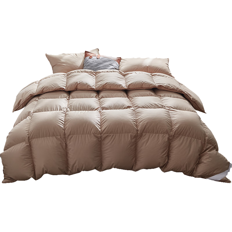 维克多（VCD）被子羽绒被春秋鸭绒被被芯双人加大被740g填充2.2*2.4米 卡其色