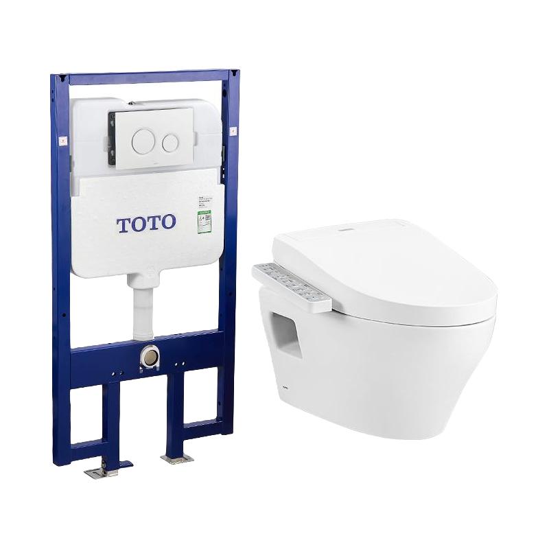 【政府补贴】TOTO智能壁挂马桶挂墙式坐便隐藏水箱墙排572+460(02