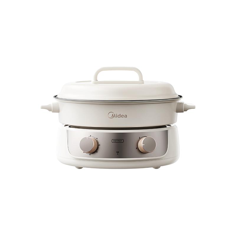 美的电火锅家用分体式电煮锅速沸多功能电锅火锅蒸煮炒煎电热锅