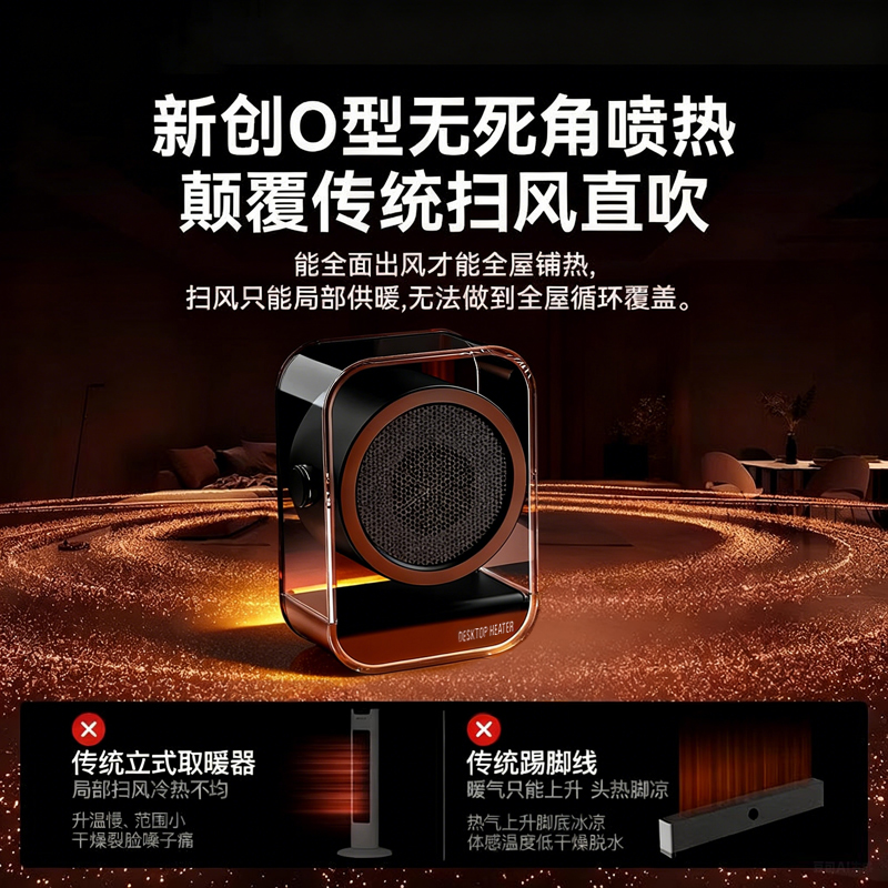 石墨烯取暖器电暖风机室内婴幼儿浴室小太阳家用节能电暖器