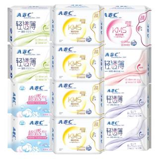 ABC 卫生巾姨妈女超薄棉柔日用夜用组合装整箱