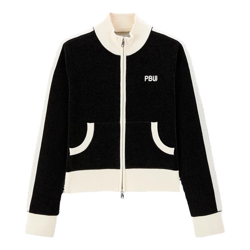 太平鸟年冬季款雪尼尔针织外套女A1EDE4536