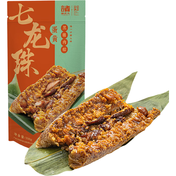 诸老大 速冻七龙珠蛋黄黑猪肉粽 350g