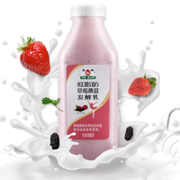 HE RUN 和润 低脂肪发酵乳 草莓桑葚味 880g