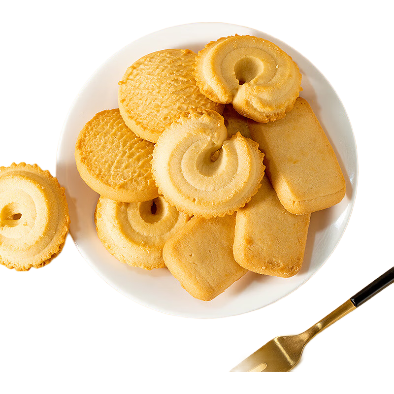 味滋源丹麦风味曲奇饼干休闲食品儿童零食早餐饼干团购 丹麦风味曲奇饼干 528g x2盒