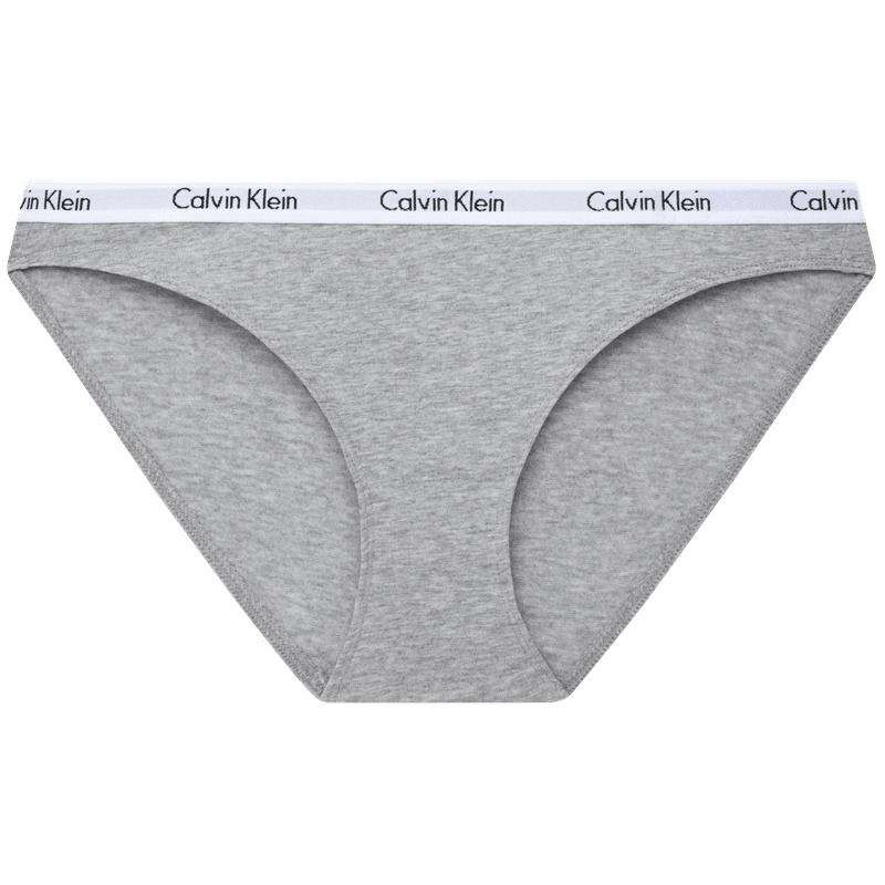 Calvin Klein内衣25女士经典提花窄腰边ck舒适棉质微弹性感比基尼三角内裤女