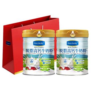 慧元国际 BLUE CHUNKY蓝新西兰进口奶源高蛋白高钙 脱脂高钙500克*2罐