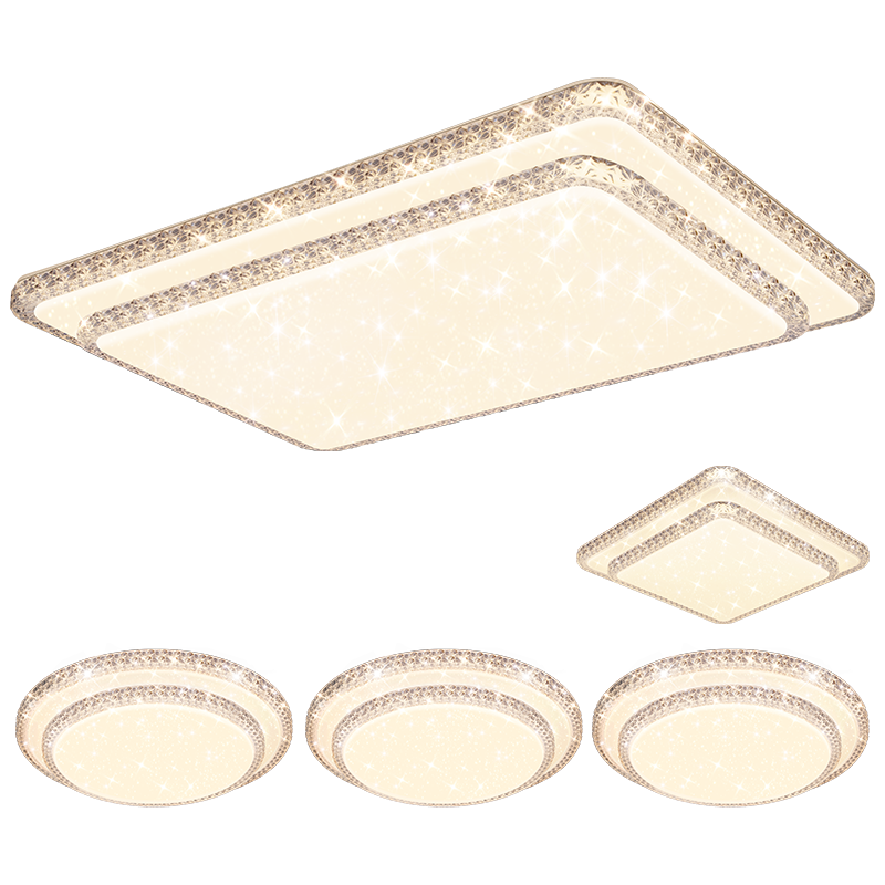 雷士 NVC   Lighting照明 吸顶灯LED现代简约灯具套餐仿水晶灯套装（1分钟特价）