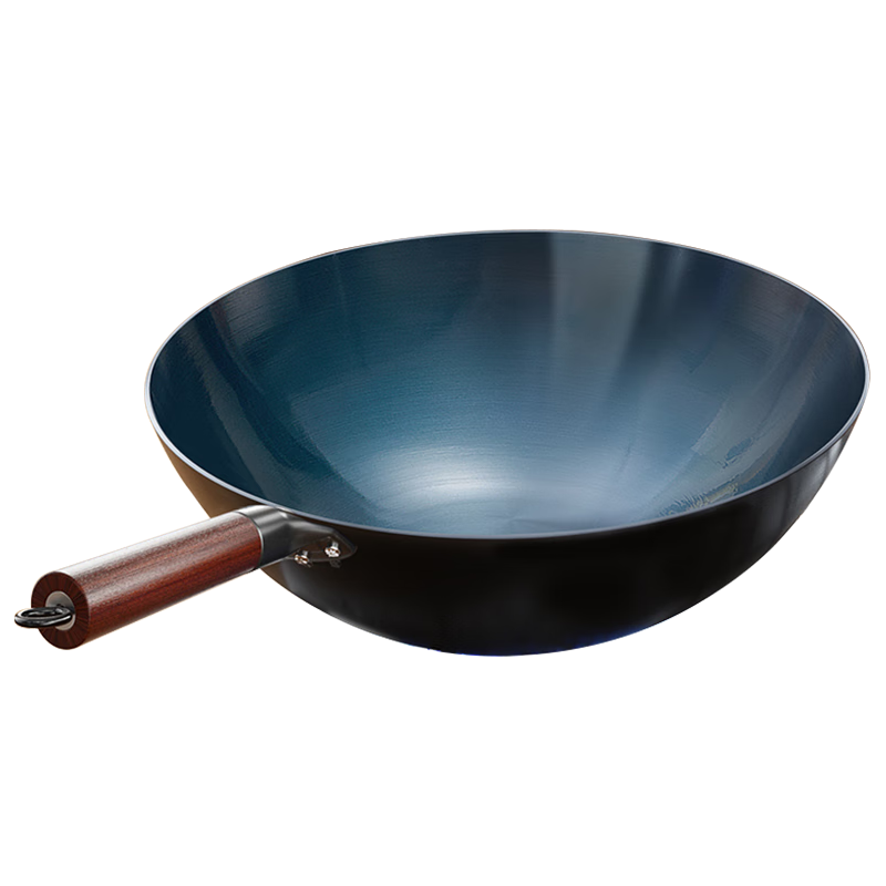Royalstar 荣事达 章丘炒菜锅手工锻打铁锅无涂层 30CM无耳+已开锅