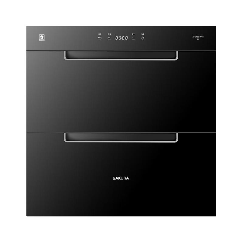  樱花卫厨 SAKURA卫厨 卫厨 消毒柜内镶嵌入式家用 100L双层大容量餐具碗柜碗筷高温消毒紫外线+臭氧+烘干一机多用 一星级 100L ZTD100-F02