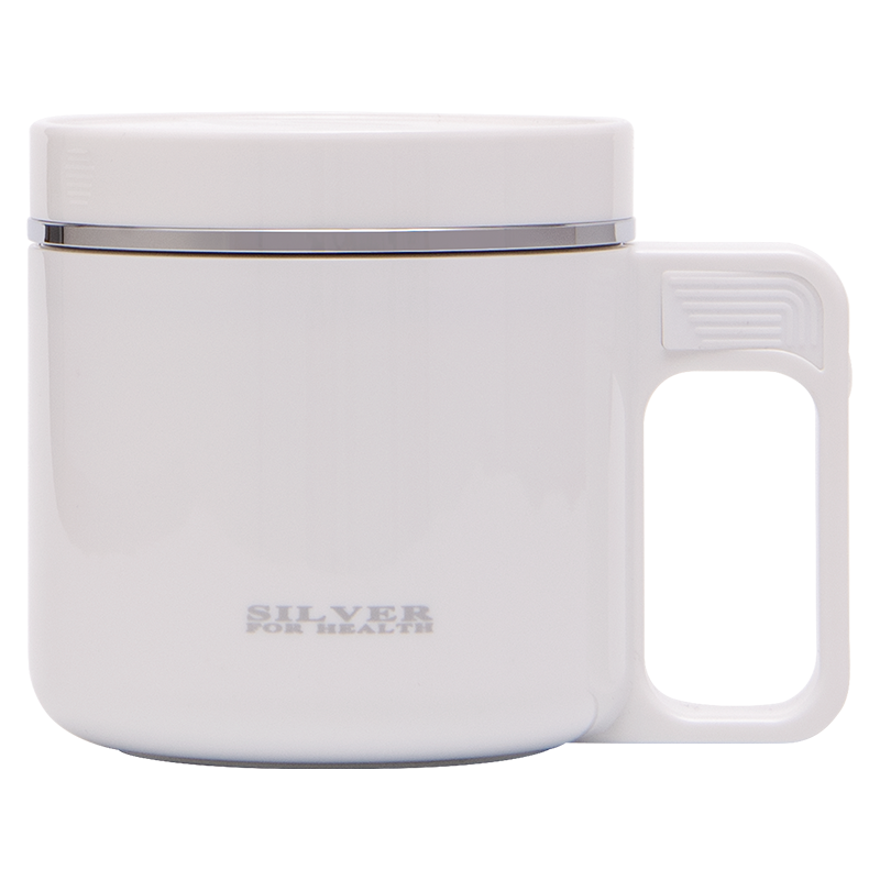 归银堂银杯子纯银999内胆保健保温杯足银男女士水杯办公茶缸杯 白色款360ML+证书+礼盒 绿色款+证书+礼盒 360ml