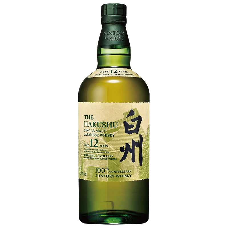 三得利（Suntory）日本原瓶洋酒 威士忌 三得利白州/山崎/响威士忌  白州12年百年匠心