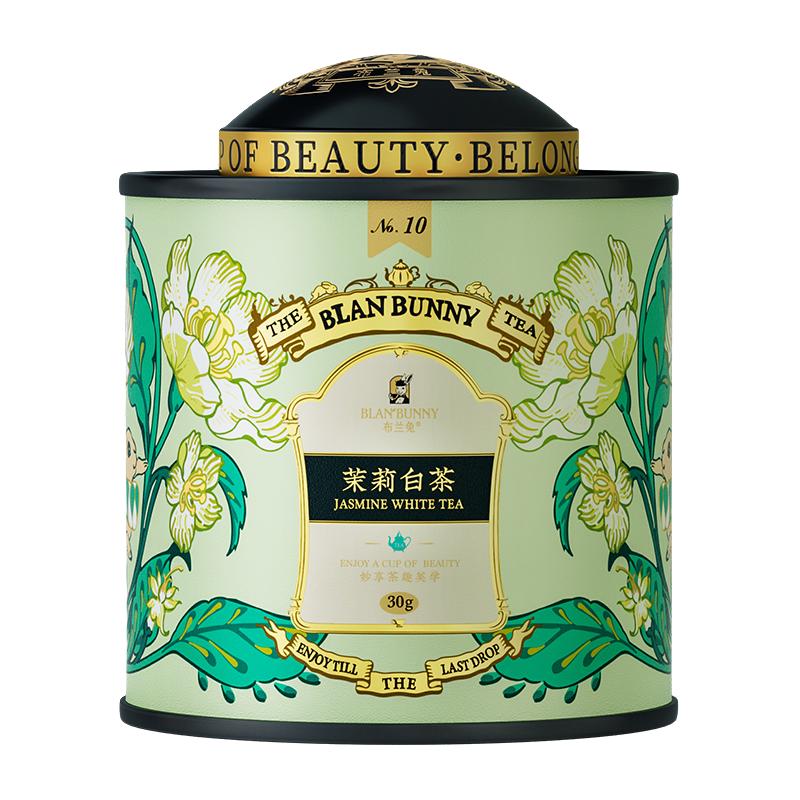 blanbunny 布兰兔 茉莉白茶白牡丹白毫组合型花茶茉莉花茶白茶罐装