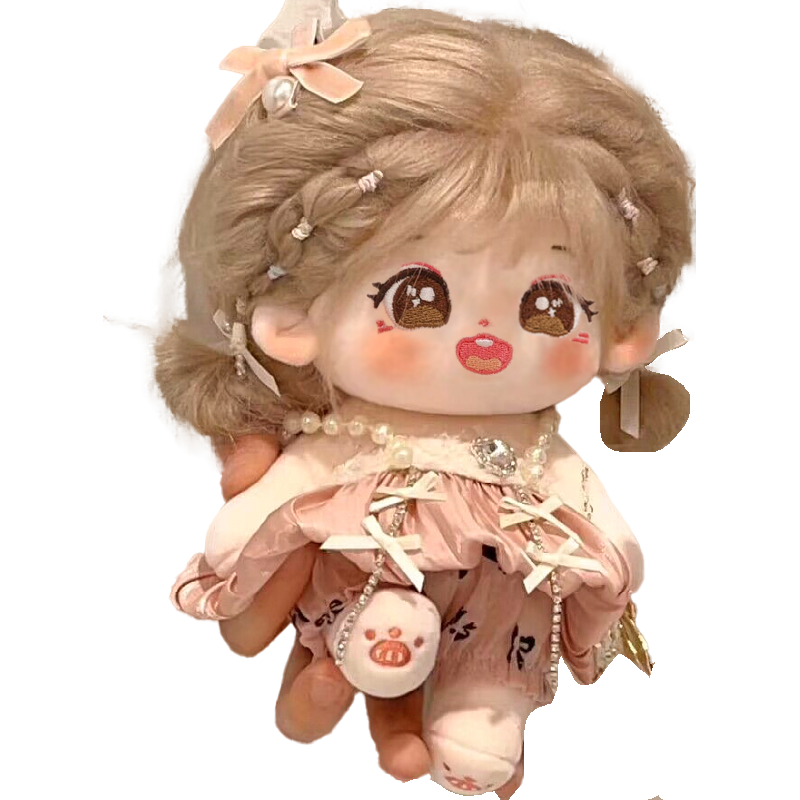 棉花娃娃正版女玩偶送娃衣无属性20cm厘米公仔小女孩毛绒玩具礼物
