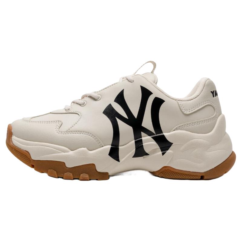 美职棒（MLB）官方休闲鞋女鞋子 情侣运动鞋厚底老爹鞋男25年新款潮鞋3ASHC104N 纽约洋基队/浅米黄色 43 275