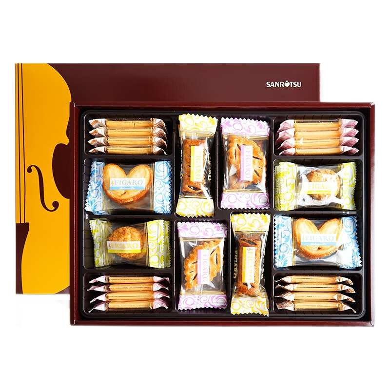 三立（Sanritsu）曲奇饼干275.4g礼盒糕点喜饼儿童休闲零食38枚