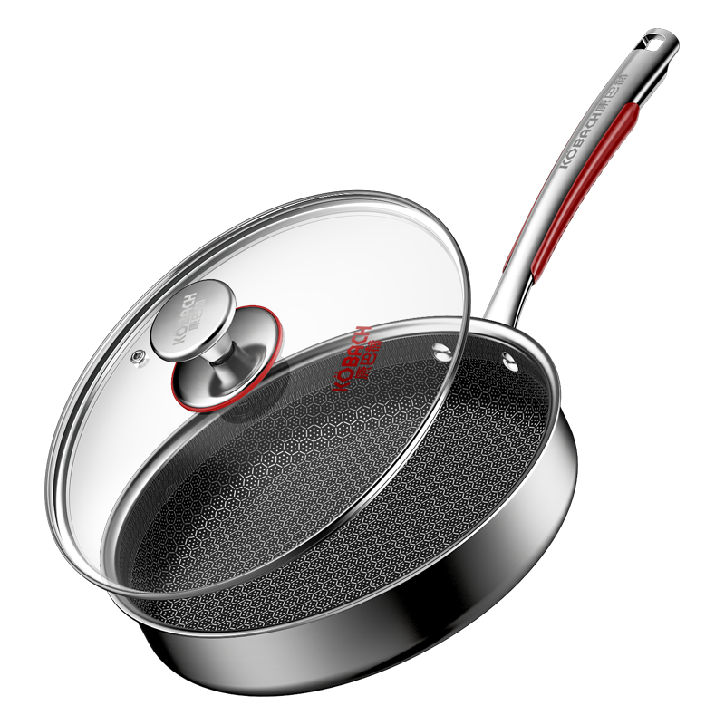 KÖBACH 康巴赫 旗舰S款316L不锈钢平底锅蜂窝家用