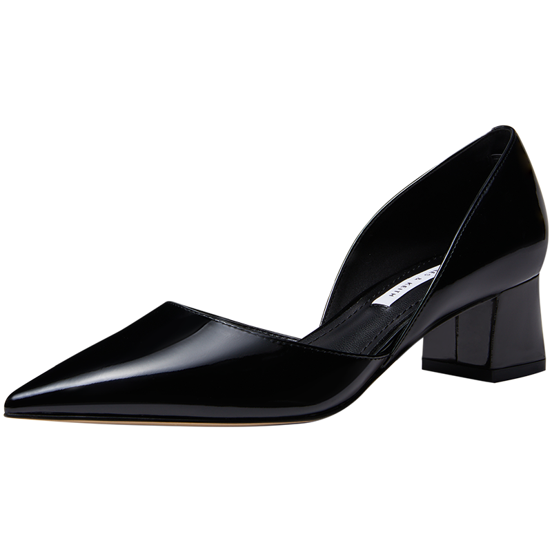 CHARLES & KEITH 女士浅口粗中跟单鞋 CK1-60920181