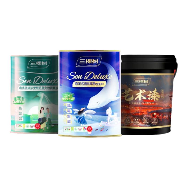 三棵树马上住涂刷服务乳胶漆艺术涂料室内刷墙墙面修补包工包料0