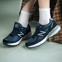 new balance 美产990V4 男女复古藏青运动休闲鞋 U990NV4
