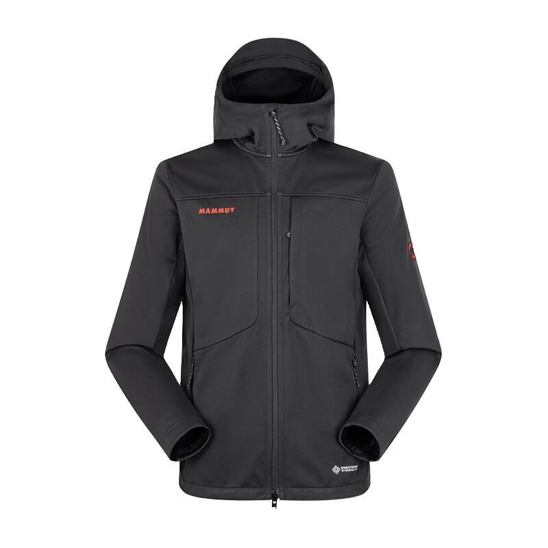 猛犸象（MAMMUT）【红标8代】Ultimate VIII 男士户外防风防泼水夹克外套软壳  黑色 L