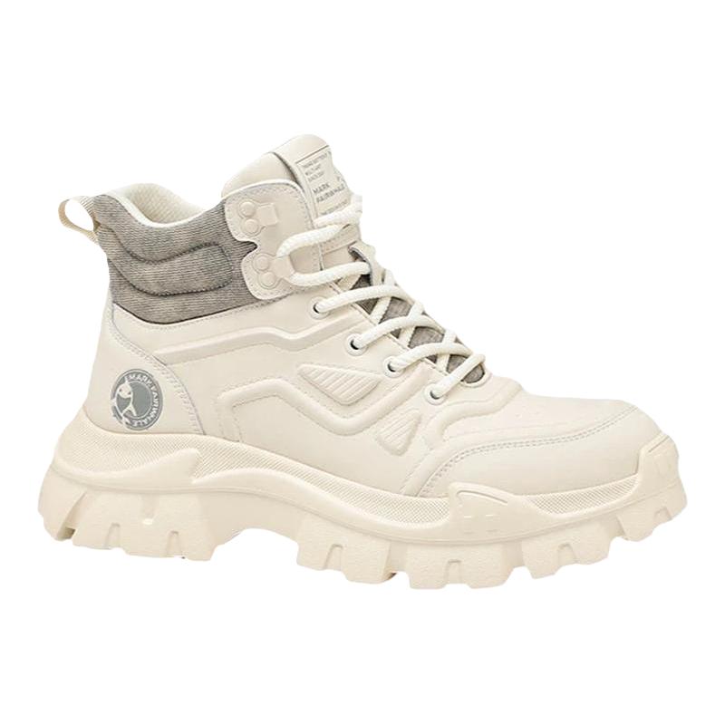 马克华菲马丁靴男款冬季真皮加厚保暖雪地靴男士靴子棉鞋男鞋