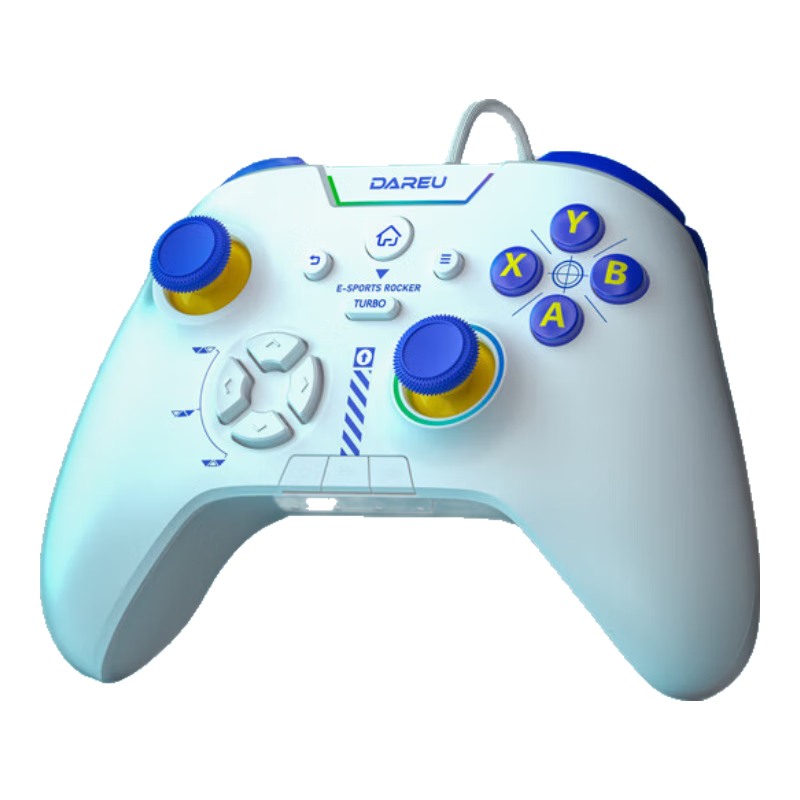 达尔优（dareu）H105有线游戏手柄 xbox布局 电脑电视PC手柄Steam双人成行赛车街机多平台兼容 机甲版 H105有线-机甲版