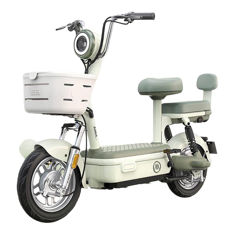 爱玛小金豆电动车48V轻便城市通勤电动自行车
