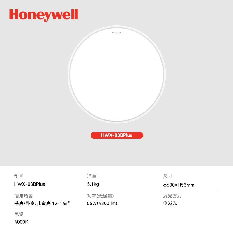 霍尼韦尔超薄儿童护眼吸顶灯书房灯儿童房灯卧室灯简约现代灯具