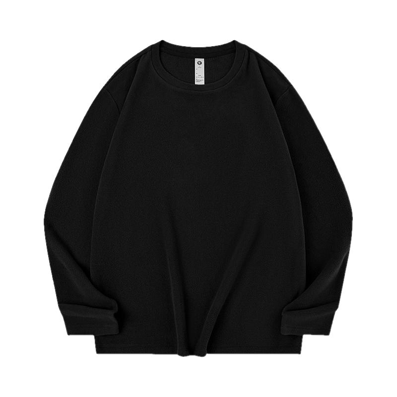 乔丹加绒长袖t恤男外套秋冬季保暖运动休闲内衬打底内搭抓绒上衣 新星蓝 L