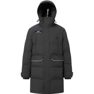 波司登 249g+充绒 极寒鹅绒中长羽绒服 男女同款 90鹅绒连帽保暖外套B250242450